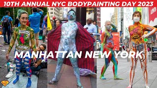 LIVE New York 10th Annual NYC Body Painting Day • Parade 2023 Andy Golub [upl. by Royce618]