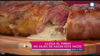 Vacío relleno de nueces y roquefort con vegetales a la parrilla [upl. by Ahsihat]