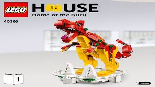 LEGO instructions  Promotional  40366  LEGO House Dinosaurs Book 1 [upl. by Haidebej706]