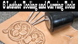 6 Leather Tooling and Carving Tools for Beginners  Introduction to Floral Carving  How to Tutorial [upl. by Wollis]