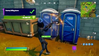 Fortnite  Destroy Hiding Places Season 7 Week 4 Challenges [upl. by Eseerahs624]