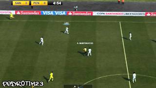 PES 2011  Santos FC vs Pañarol  Gameplay [upl. by Aerdnaed]