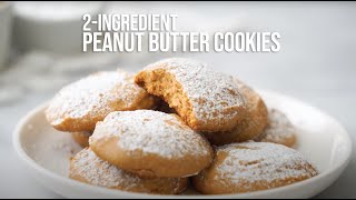 2Ingredient Peanut Butter Meltaway Cookies [upl. by Laaspere]