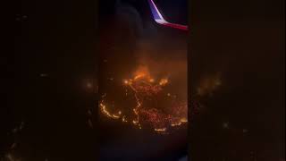 Aerial views of Lahaina Maui fires from an airplane [upl. by Savihc]