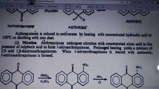 Important Derivatives Of Anthracene Anthraquinone [upl. by Finkelstein206]