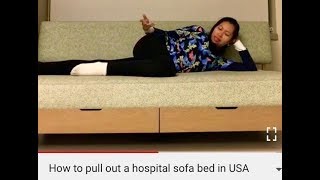 How to pull out a hospital sofa bed in USA [upl. by Michey]