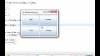 Java swing GUI tutorial 17 GridLayout [upl. by Seugirdor]