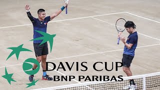 HIGHLIGHTS DAVIS CUP Greece vs Philippines DOUBLES Match [upl. by Yeniar]