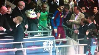 UEFA Champions League final 2011 Manchester United vs Barcelona Trophy presentation [upl. by Drobman956]