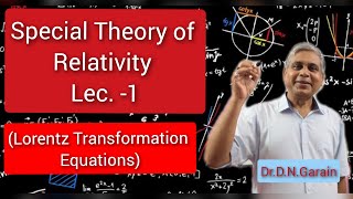 Special Theory of Relativity Lec 1Lorentz Transformation Equations [upl. by Camellia169]