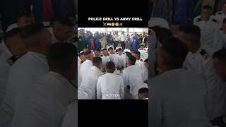 Army drill vs police drill ⚔️army military crpf motivation shorts short jammu ips commando [upl. by Maia206]