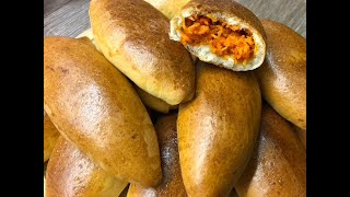 Russische Piroschki mit schnellem Hefeteig  Rezept amp Zubereitung  Russische Küche [upl. by Durham]