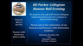 2024 RD Parkers Honour Roll Ceremony [upl. by Chloras]