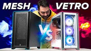 MESH vs VETRO TEMPERATO  QUANTO CAMBIA  CORSAIR 4000D Airflow vs 4000X RGB [upl. by Nevetse]