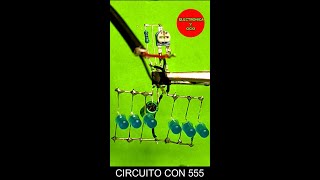 🔴 Fácil circuito LED intermitente con 555 How to make a led chaser shorts [upl. by Idnak772]