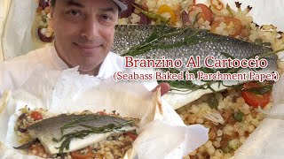 Branzino al Cartoccio Mediterranean Sea Bass Baked in Parchment Paper with Chef GS Argenti [upl. by Dnalor]