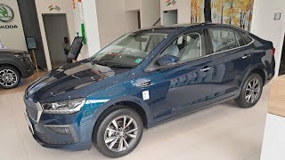 Kitni sundar hai yaar 😍 All new Skoda Slavia special Lava blue edition 2023 walkaround review [upl. by Bocock]