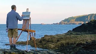 Plein Air Painting in Oils at Porthallow Cornwall [upl. by Frankhouse686]