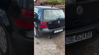 Golf 4 19 TDI Cold Start  Straight Pipe [upl. by Norym151]