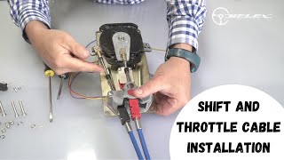 Shift and Throttle Cable installation on Uflex Control [upl. by Schrader]