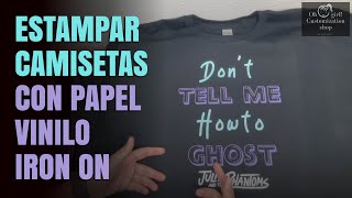 Estampar Camisetas con Papel Vinilo Iron On  Cricut Tutoriales 2021 [upl. by Ahsital]