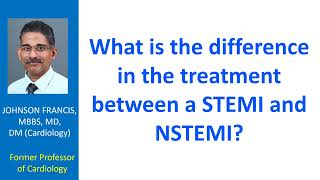 What is the difference in the treatment between a STEMI and NSTEMI [upl. by Ttennaj131]