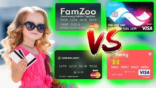 Best Debit Card for kids Greenlight vs Famzoo vs Gohenry vs Current App [upl. by Haisoj927]