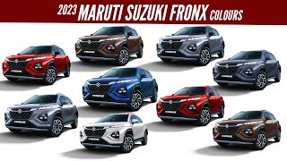 2023 Maruti Suzuki Fronx  All Color Options  Images  AUTOBICS [upl. by Rabush]