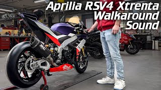 Aprilia RSV4 Xtrenta  Walkaround  Startup [upl. by Renault]