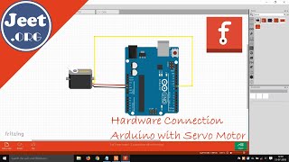 How to Practically Connected Servo Motor with Arduino in Fritzing Software  Jeetorg [upl. by Bull877]