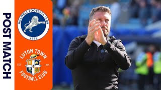 Rob Edwards on the 10 win at Millwall  PostMatch [upl. by Aydidey]