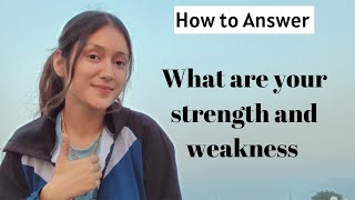 strength and weakness how to answer Cabin crew cabincrew cabincrewinterview [upl. by Philbin]