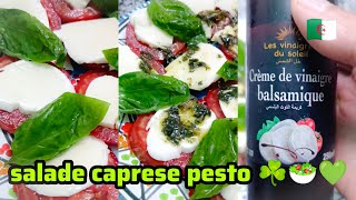 Comment préparer une salade caprese pesto 😍☘️🧀🤤🥗 [upl. by Yeta]