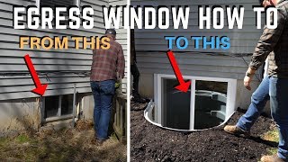 Egress Basement Window Installation  How To  DIY Home Improvement [upl. by Phineas]