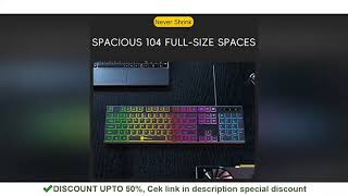 ✔️RGB Keyboard Color Backlit Ultra Thin Quiet 104 Keys Mini Multimedia Mute USB Keyboard Ergonomics [upl. by Rockefeller]