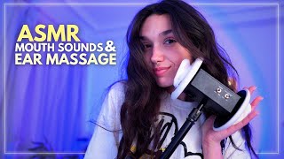 ASMR Mouth Sounds amp Ear Massage [upl. by Ahsaeym]