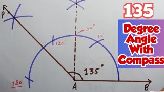 Mastering Geometry Create a Perfect 135° Angle Using a Compass [upl. by Merle]