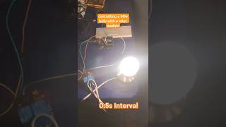 Controlling a 60w led bulb with a relay module diy arduino programming [upl. by Larine]