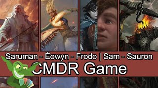 Saruman vs Éowyn vs Frodo  Sam vs Sauron EDH  CMDR game play [upl. by Akemehs]