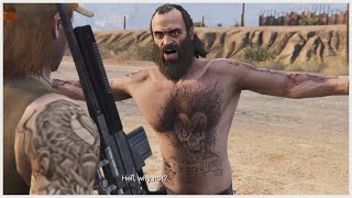 GTA V PSYCHOPATH TREVOR BOUGHT HOCKEY MASKS IN STYLE OF MANNS HEAT SO THAT HED LOOK LIKE WAINGRO [upl. by Hakim997]