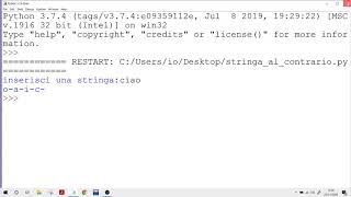 Stringhe in Python stampa di una stringa al contrario [upl. by Zoarah853]