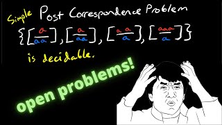 The quotSimplequot Post Correspondence Problem is Decidable Open Problems [upl. by Athena]