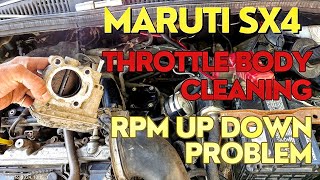 Throttle Body Cleaning Process Maruti SX4  how to clean throttle body  Car Idling Problem  cars [upl. by Eniretac987]