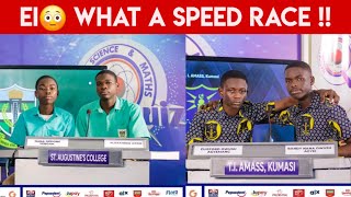 What A Heated SPEED RACE Between St Augustines College And TI Amass SHS  NSMQ2024 Oneeighth [upl. by Elkraps]