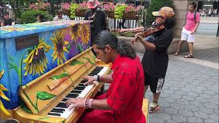 Piano amp Violin freestyle improvisation  Sing For Hope  NYC [upl. by Dylana]