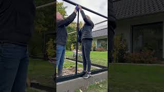 DIY Glass Orangery Assembly  StepbyStep backyard greenhouse [upl. by Lesab]