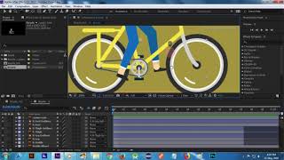 Bicycle Animation Tutorial Part 1  2D Character  After Effects Animation Tutorial [upl. by Ingrid584]