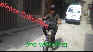 One wheeling with cycle 🤩  Talha vlog 25 [upl. by Tootsie]