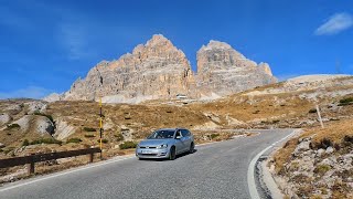 TRE CIME DI LAVAREDO scenic drive  Dolomites  Italy [upl. by Philender]