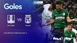 Once Caldas vs Nacional goles  Liga BetPlay Dimayor 20232  Fecha 1 [upl. by Alehcim]